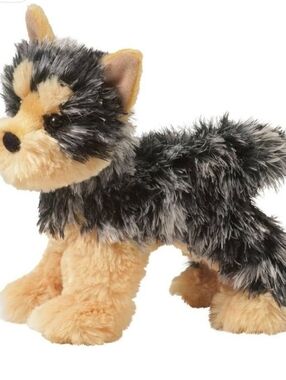 Douglas Plush Yorkie Puppy Dog 🐕 Stuffed Animal - Gray & Tan 8"